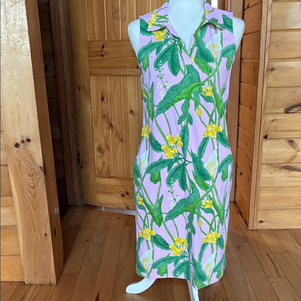 J.McLaughlin floral print Catalina cloth collar dress